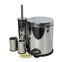 Комплект аксесуарів для ванної кімнати 4в1 з йоржиком, відро 5л VINKS, фото 3