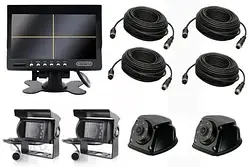 Відеореєстратор 7 cali QUAD + 2 kamery cofania + 2 kamery boczne + 2x3m + 10m + 15m