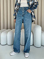 Женские джинсы прямого кроя в синем цвете 38