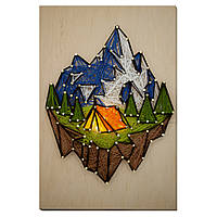 Набор стринг-арт "У подножия горы" ABC-030 деревянная основа gr