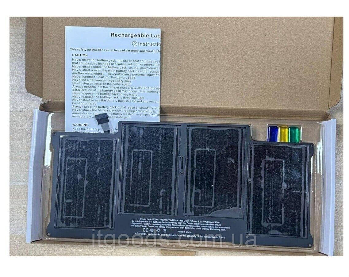 Акумуляторна батарея 7200mAh 7.4V A1496 Li-Pol для MacBook Air 13"A1369 2010-2011 A1405 2012 A1466 2013-2014