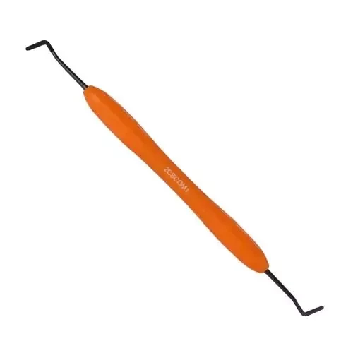 Гладилка 2CSCOM1 силіконова ручка двостороннє титанове покриття для композитів і фотополімерів, фото 1