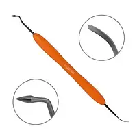 Гладилка 2CSCOM2 силиконовая ручка двухстороннее титановое покрытие для композитов и фотополимеров