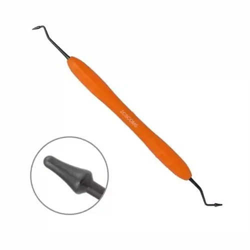 Гладилка 2CSCOM5 силіконова ручка двостороннє титанове покриття для композитів і фотополімерів, фото 1