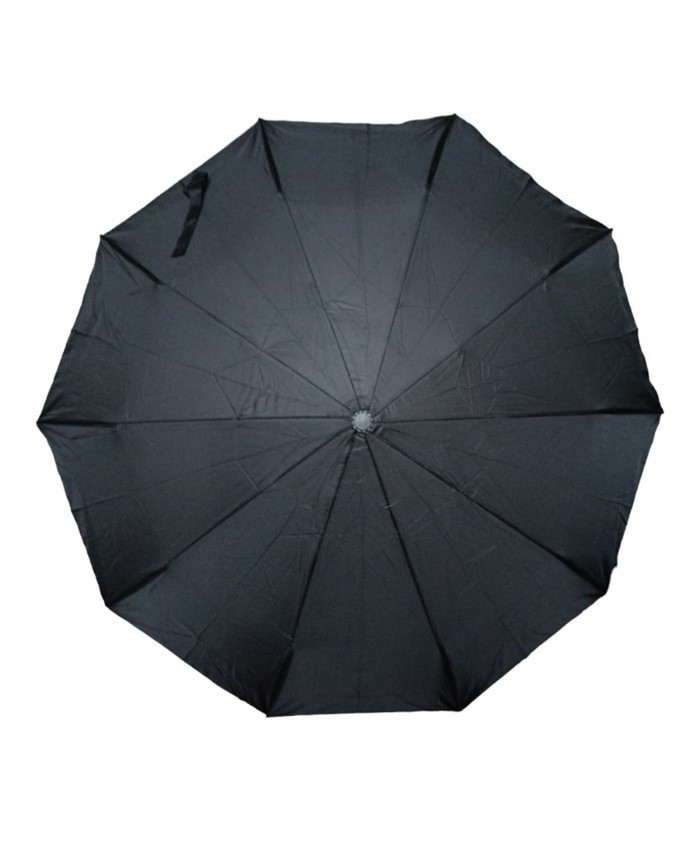 Парасолька чоловіча Kitchen Pro KT-996-BLK напівавтомат, 10 спиць, ручка гак, Чорний