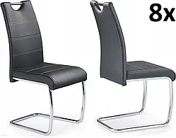 Крісло 8X Krzesła Do Kuchni Jadalni K211 Czarne Halmar