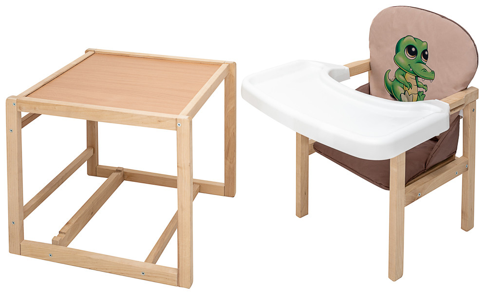 Стільчик-трансформер Babyroom Пеппі-230 eko капучино / шоколад (крокодил)