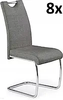 Крісло 8X Krzesła Do Kuchni Jadalni K349 Szare Halmar