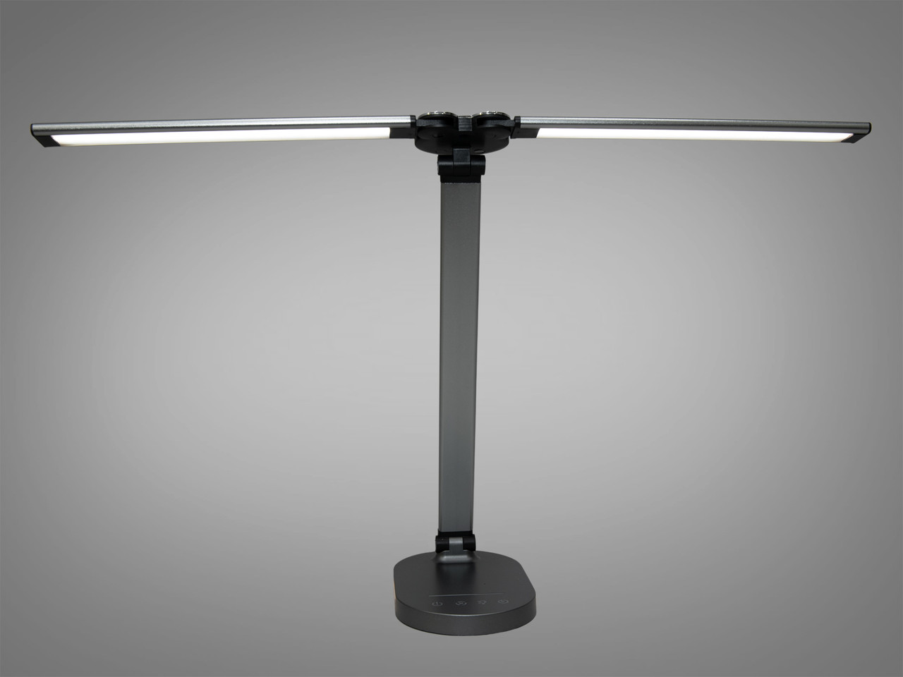 Складна настільна LED лампа з нічником, сірий, 14W для дитячої 5508GR