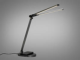 Складана настільна LED-лампа з USB-зарядкою сірого кольору, 14W A5508GR wireless charge