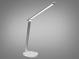 Настільна LED-лампа з бездротовою зарядкою, колір матовий хром, на 6 W A5503SL-W-CH-LS