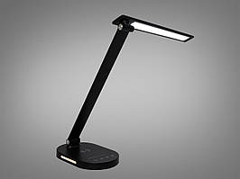 Настільна LED-лампа з usb заряджанням і нічником, колір чорний, на 6 W A5503BK-W-CH-LS