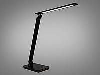 Светодиодная настольная лампа с ночником, цвет чёрный, 6W 5502P-BK-LS