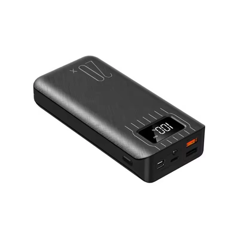 Повербанк Warmsof 20000mAh 2xUSB 1хType-C+Lightning с LED-дисплеем Черный, фото 1
