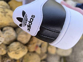 Кросівки ADIDAS SuperStar Black/White ЧОРНІ з білим шкіряні чоловічі унісекс демісезон, фото 6