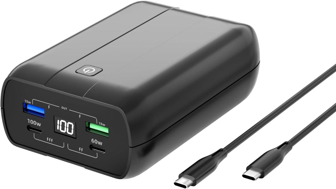 Imuto 100W Laptop Power Bank, 27000mAh USB C Power Delivery Портативний зарядний пристрій з подвійним USB-C PD (100W та 60W)