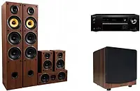 Домашній кінотеатр ONKYO TX-NR5100 + TAGA HARMONY TAV-506 + TSW-80 orzech -