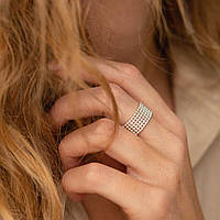 Серебряное кольцо "Рейчел" с шариками 112661 19.5