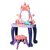 Детское Трюмо с пианино и со стульчиком, детский туалетный столик, трюмо для девочек, аксессуары (UT661-136)