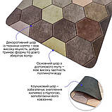 Вологопоглинаючий килимок 38х58х3мм Шестикутники (D) SW-00001571, фото 2