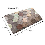 Вологопоглинаючий килимок 38х58х3мм Шестикутники (D) SW-00001571, фото 3