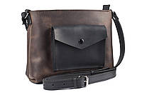 Женская кожаная сумка ручной работы Coolki Bossy коричневый IO, код: 6719935