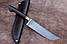 Ніж Пчак 9 ручної роботи з дамаської сталі, для любителів готувати не тільки вдома, а й на природі, фото 2