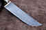 Ніж Пчак 9 ручної роботи з дамаської сталі, для любителів готувати не тільки вдома, а й на природі, фото 4