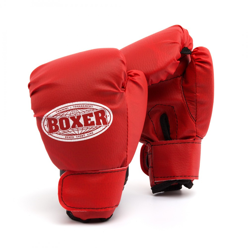 Боксерські рукавички дитячі 4oz (шкірвініл 0,4 мм, нап.-поролон) червоні