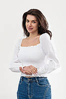 Жіноча блузка з буфами German Volf. 22012 білого кольору-L/XL