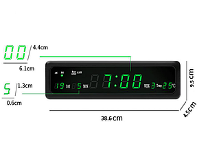 Годинник настільний електронний LED Digital Clock Yixing CX 808 зелений sale