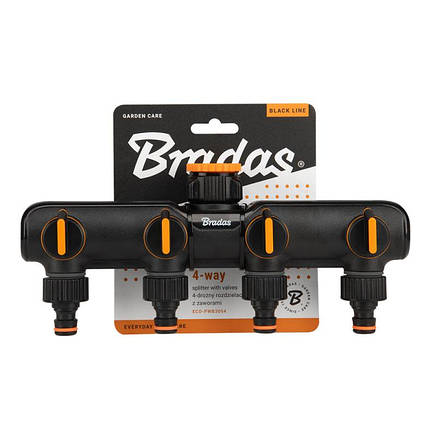 Розподільник з 4 кранами, РЗ 1" до РЗ 3/4", BLACK
LINE, ECO-PWB3054, фото 2