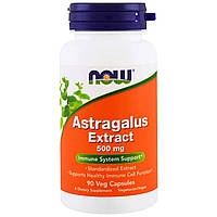 Экстракт Астрагала Astragalus Now Foods 500 мг 90 капсул DU, код: 7701408