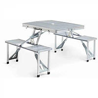 Складной туристический алюминиевый стол чемодан для пикника Кемпинговый стол складной и стулья усиленный
