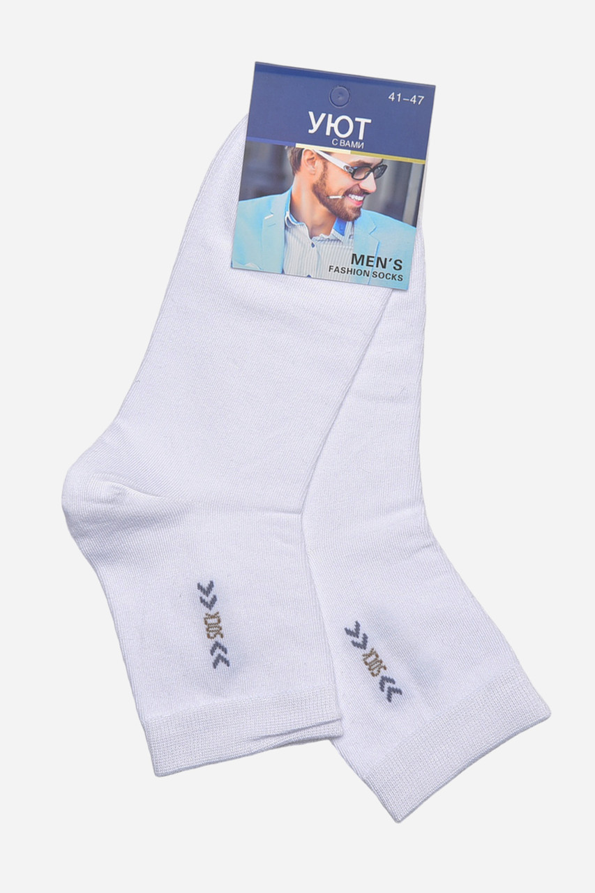 Шкарпетки чоловічі демісезонні білого кольору р.41-47 175509S, фото 1