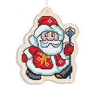 Новогодняя игрушка подвес на елку - Дед Мороз спешит FNGi-014 (Набор для вышивки)