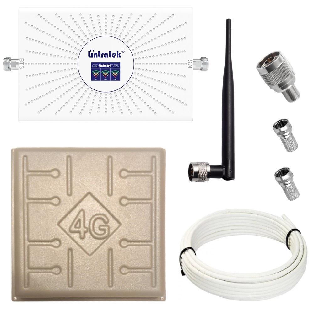 Репітер підсилювач мобільного зв'язку і інтернету Lintratek AA23-GDW GSM 3G 4G 900 1800 2100 МГц (17/I дБі), фото 1