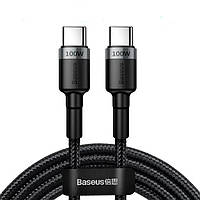 Кабель Baseus Cafule USB Type-C to USB Type-C 100W PD 1 м Black/Gray (CATKLF-DLG1)