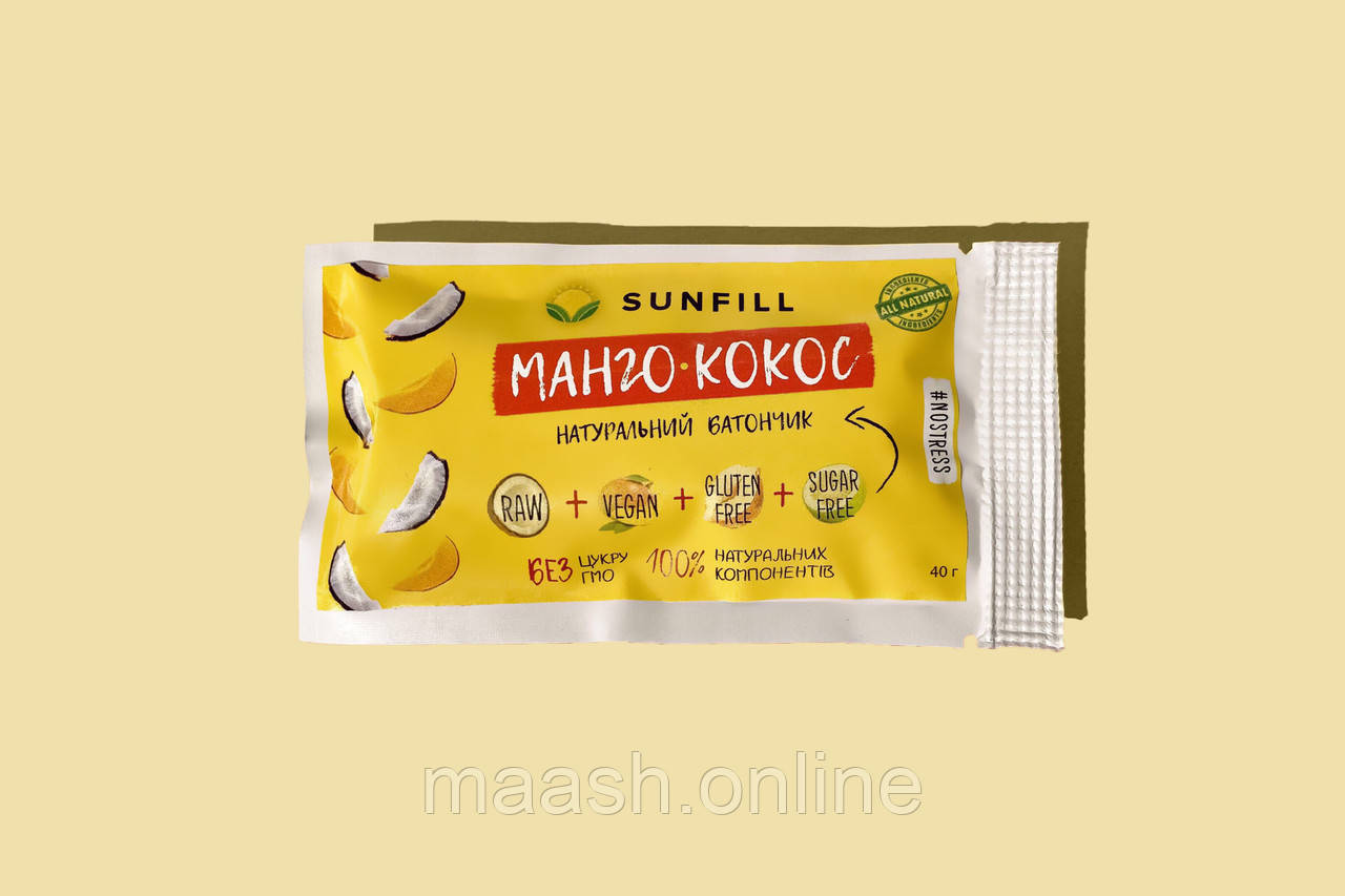 Батончик Манго Кокос Sunfill, 40г