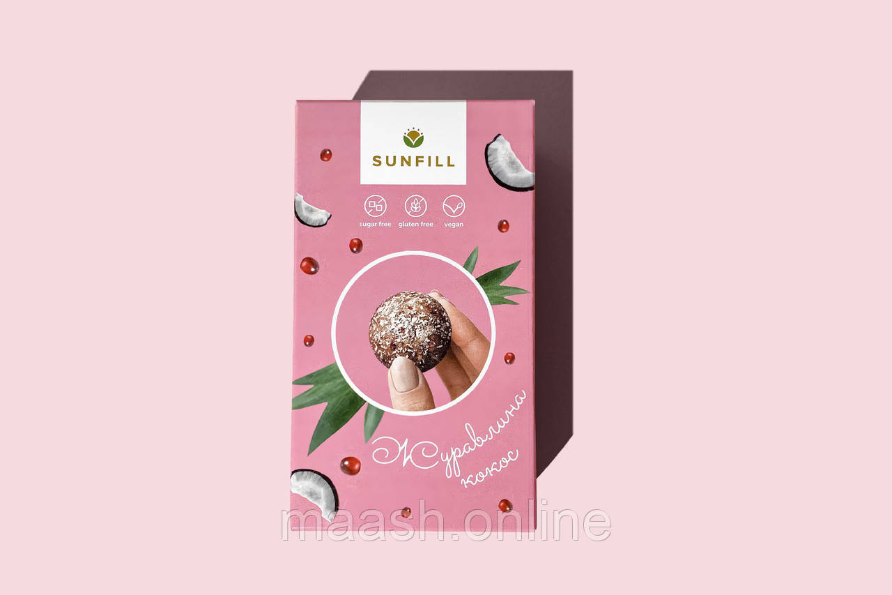 Цукерки журавлина кокос Sunfill, 150г
