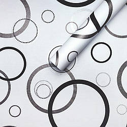 Самоклеюча плівка 0,45х10м х 0,07мм Срібні круги SW-00001201