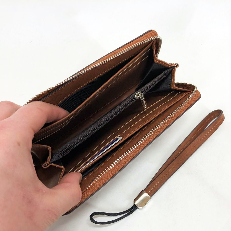 Гаманці для чоловіків гаманець Baellerry leather brown, Портмоне гаманці, Красивий DZ-627 стильний гаманець