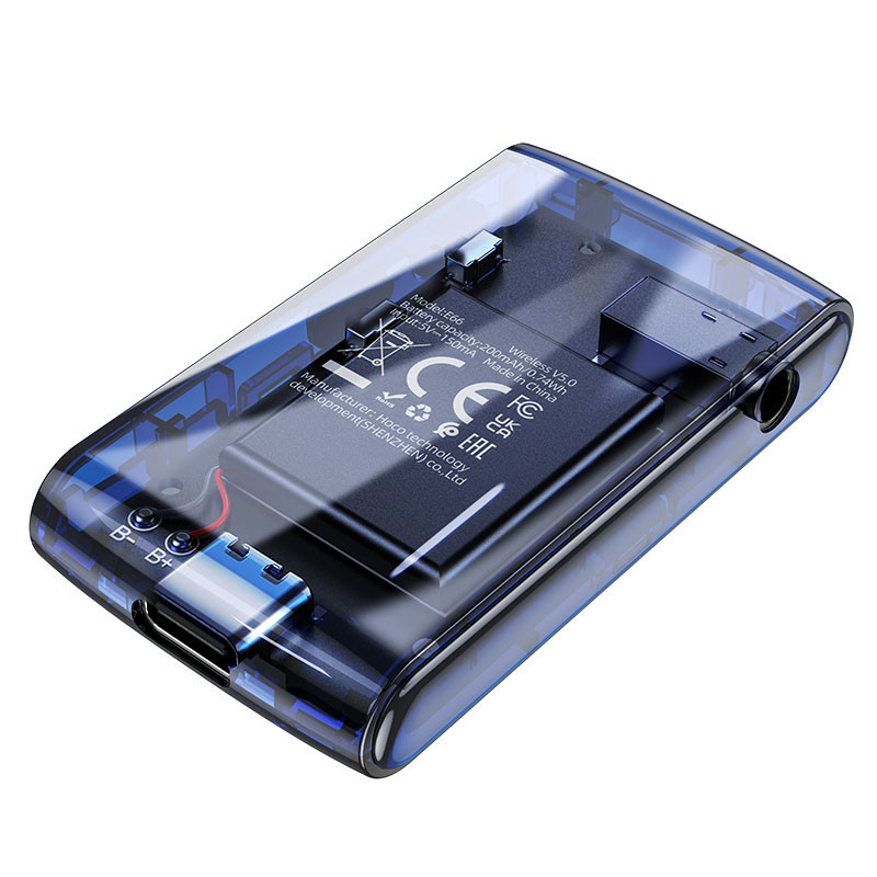 Bluetooth аудио ресивер Hoco E66 Transparent discovery edition MAS - фото 3 - id-p2142877143