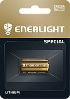 Батарейка літієва ENERLIGHT Lithium ndustrial CR123A, 3V, bli 1