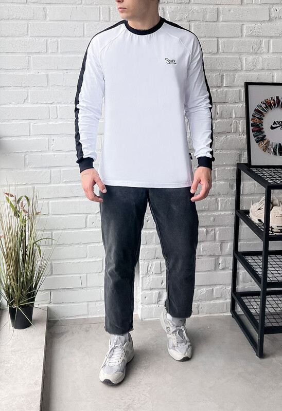 Чорно-білий лонгслів Staff white & black