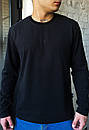 Базовий чорний лонгслів Staff black logo, фото 4