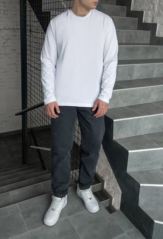 Базовий білий лонгслів Staff white basic