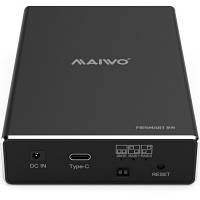 Карман внешний Maiwo 2*HDD 2.5" SATA/SSD up to 9.5mm USB3.1 GEN2 Type-C, RAID 0,1 (K25272C) mb tp