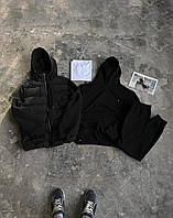 Комплект куртка Infinity чорна + костюм чорний Base (БАЗОВА БІЛА ФУТБОЛКА В ПОДАРУНОК)