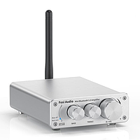 Підсилювач звуку Fosi Audio BT10A white + блок живлення 19V. Bluetooth 5.0, AUX, 2x50W